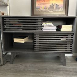 Grey Wood Mid Century Design TV stand / Sideboard Dresser 