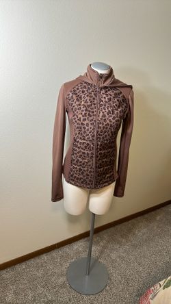 Macy’s ‘Tek Gear’ XS Chocolate Brown Cheetah Leopard Print Jacket