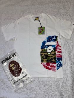 BAPE A Bathing Ape Multi Camo Big Ape Head Tee
