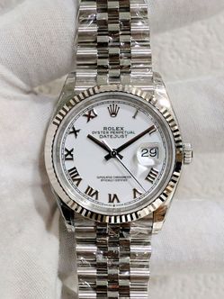 36mm white roman numerals