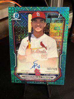 SEBASTIAN DOS SANTOS 2026 BOWMAN CHROME 1ST TRUE AQUA REFRACTOR AUTO /150