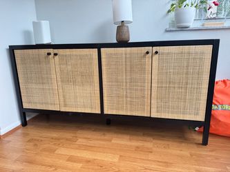 Studio McGee (Target)Wood & Rattan Console / Entry Table