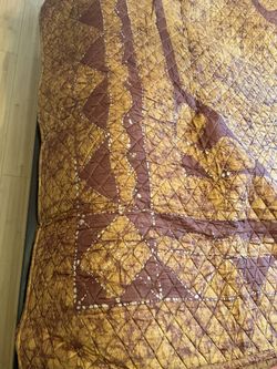 New Hand Crafted Cotton quilt with batik Print from craft emporium 