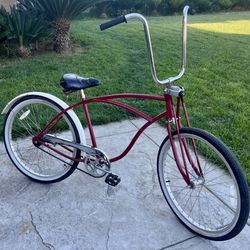 26 inch red lowrider cruiser