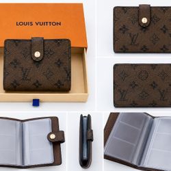 Louis Vuitton Style Compact Wallet – Brown Monogram – New