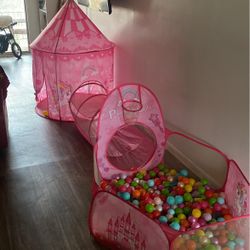 Princess Tint Play Ball Pit Balls Included With A BasketBall Goal