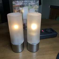 Vector Rechargeable Candle Lights, 2 Piece Set