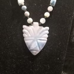  Turquoise Carved  Necklace