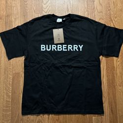 Burberry Black Cotton T-Shirt, Size U.S Large Mens, Brand new