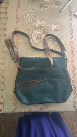 Lot of 2 , The SAC, leather  bags. Teal /brown and grey/brown.