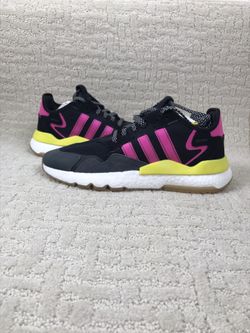Men's adidas Originals Nite Jogger Corre Black/Shock Pink/Gum EG2955 Size 11 New without box