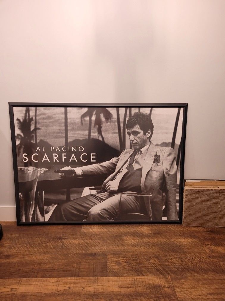SCARFACE (AL PACINO) FRAMED POSTER FOR SALE!