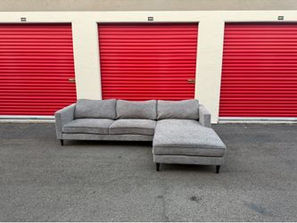 Grey 2 Piece L Shape Sectional Sofa