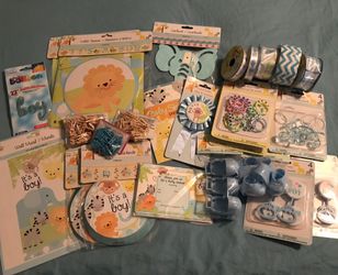 Baby boy Shower lot- new 25 pieces