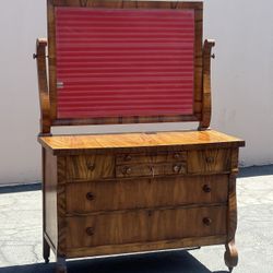 Antique Dresser And Mirror 