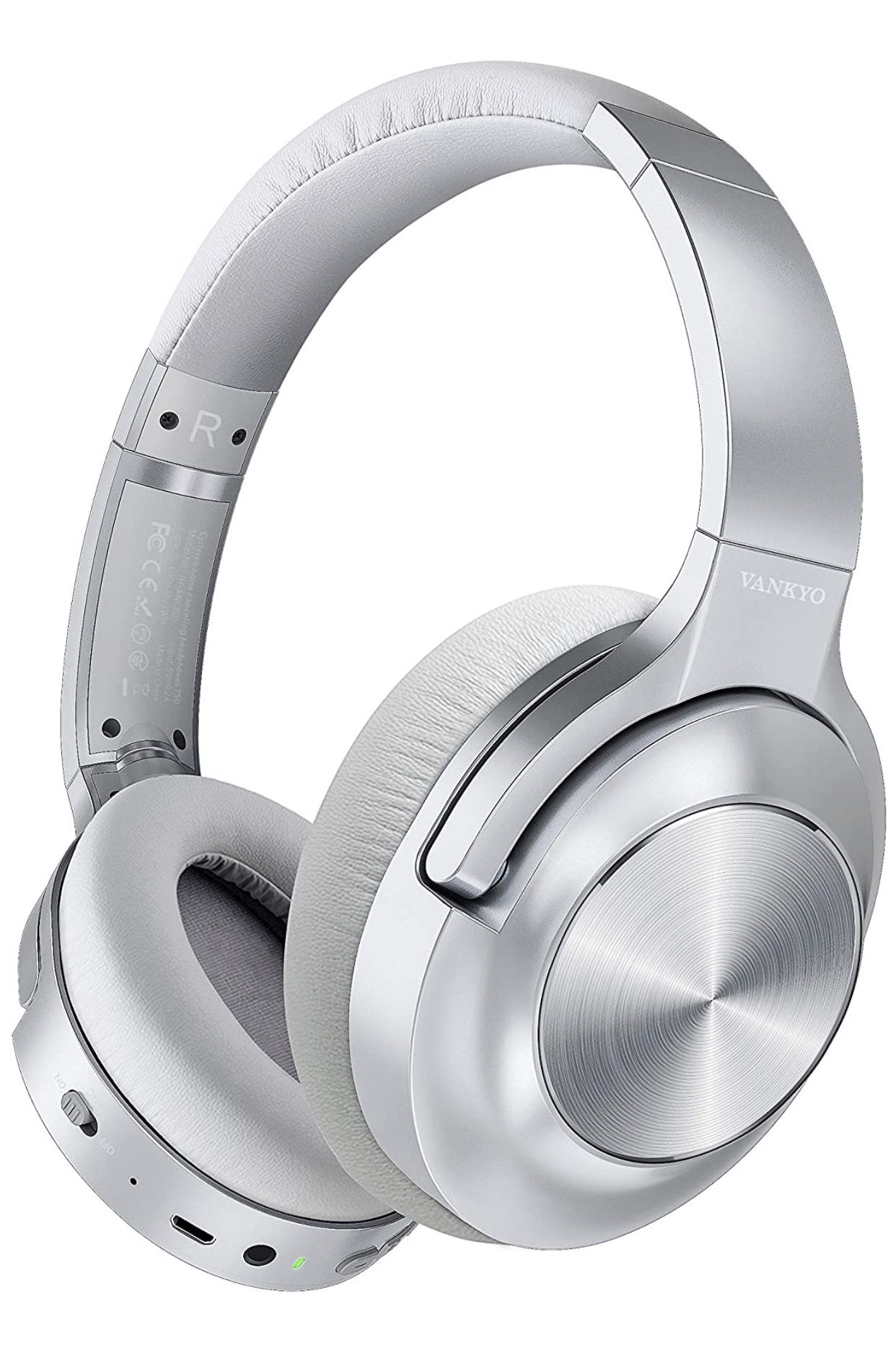 Active Noise Cancelling Headphones VANKYO C750 Wireless Bluetooth Headphones Over Ear Headset with CVC 8.0 Mic Hi-Fi Sound Deep Bass, 30H Playtime, Pr
