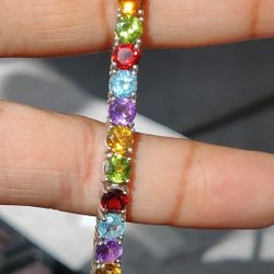 Rainbow Gemstone Bracelet 