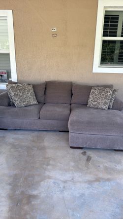 Comfy Taupe couch.
