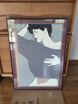 Vintage Original Patrick Nagel " Commemorative #12" Serigraph Print from 1988 "Matted and Framed"
