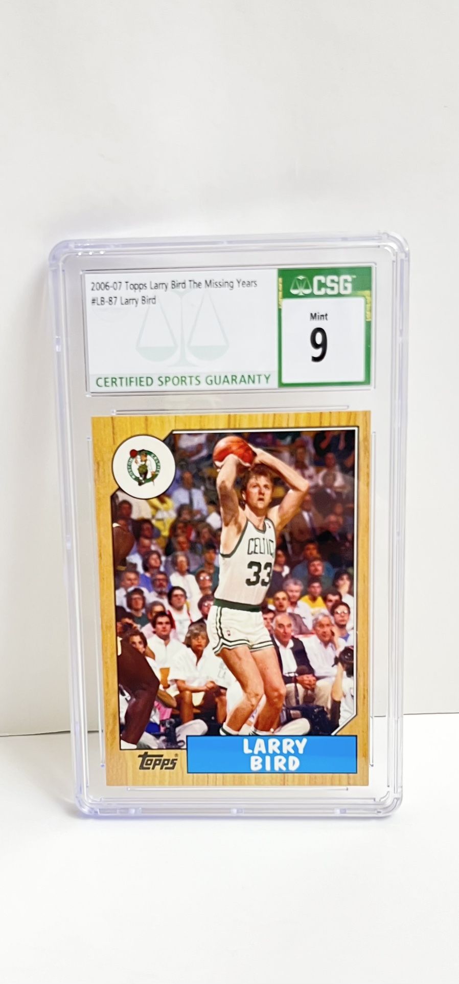 2006-07 Topps Larry Bird The Missing Years #LB-87 Larry Bird CSG Mint 9 Basketball Card