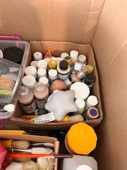 Assorted Art Supplies Lot - Paints, Brushes, Markers
