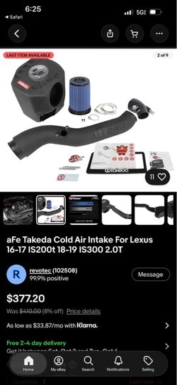 aFe Takeda Cold Air Intake For Lexus 16-17 IS200t 18-19 IS300 2.0T