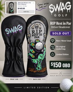 Swag Golf RIP Rest in Par Driver Headcover
