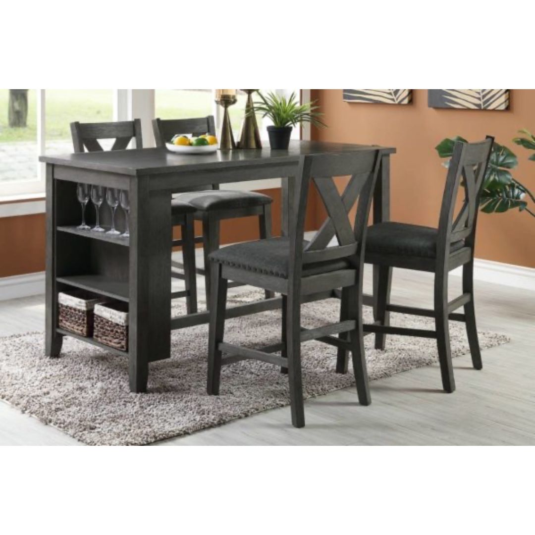 Gray Counter Height Dining Table Set