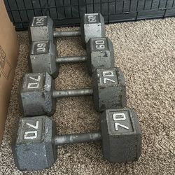 Dumbells 70lbs & 60lbs Sets