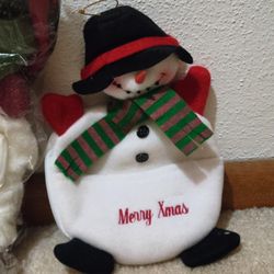 Cute Snowman with Zipper Pouch and Money / Gift Card Pocket