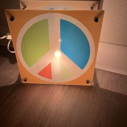 Mid Century Peace Sign Lamp