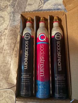 Qty.3 full 60L Soda Stream Cylinder s
