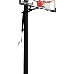 54 Inch Silverback In-Ground Basketball Hoop Adjustable Height Tempered Glass Backboard and Pro-Style Flex