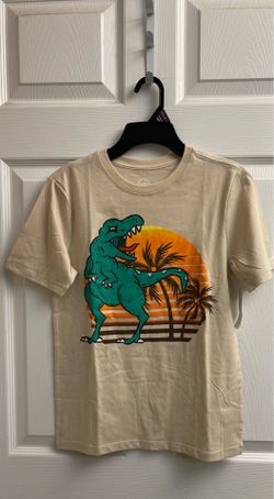 Brand new Boys beige sunshine Dino tee size L (10-12)