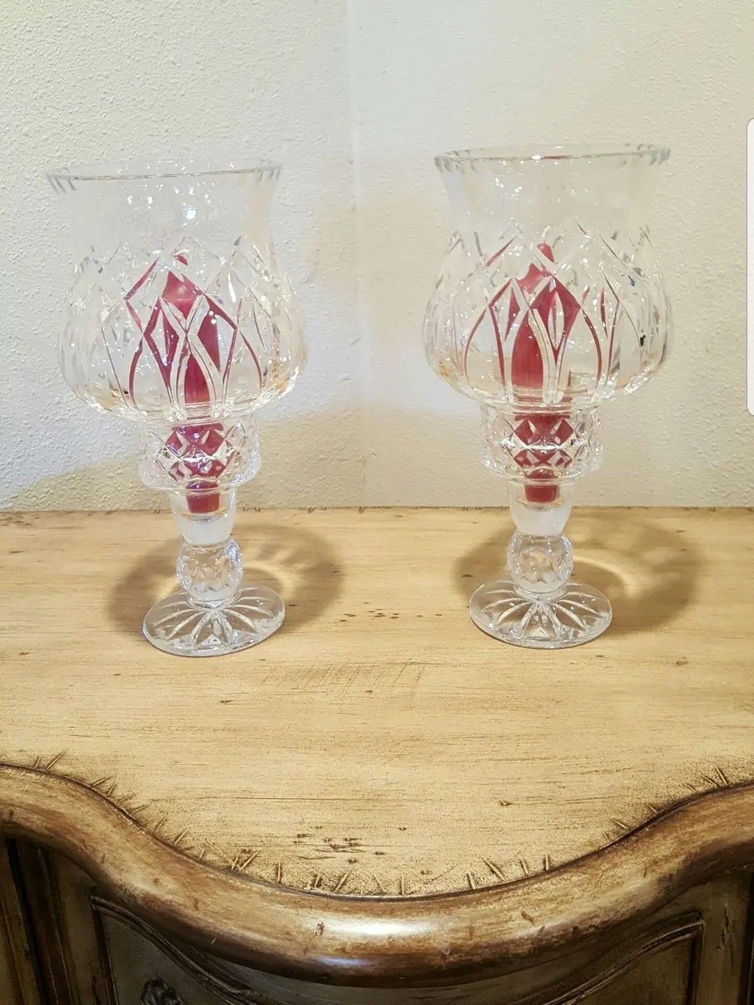 Crystal candle holders