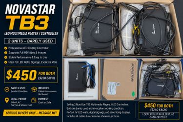 🎛️ 2 NovaStar TB3 LED Multimedia Players / Controllers – Barely Used – $450 for Both