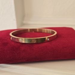 Brand New Rose Gold Plated Bangle Bracelet