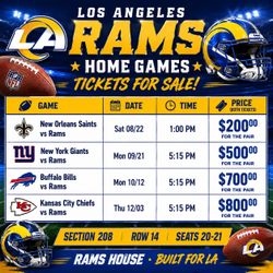 Rams home game tickets for sale