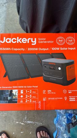 Jackery Solar Generator 1500 with 100W Solar Panel