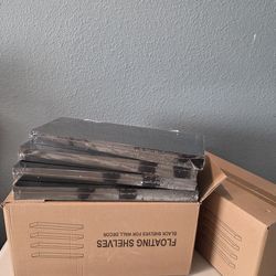 BLACK-Floating shelves