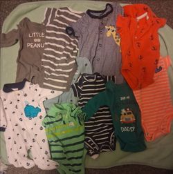 Lot of over 30 items MINT CONDITION NEWBORN BOY CLOTHES