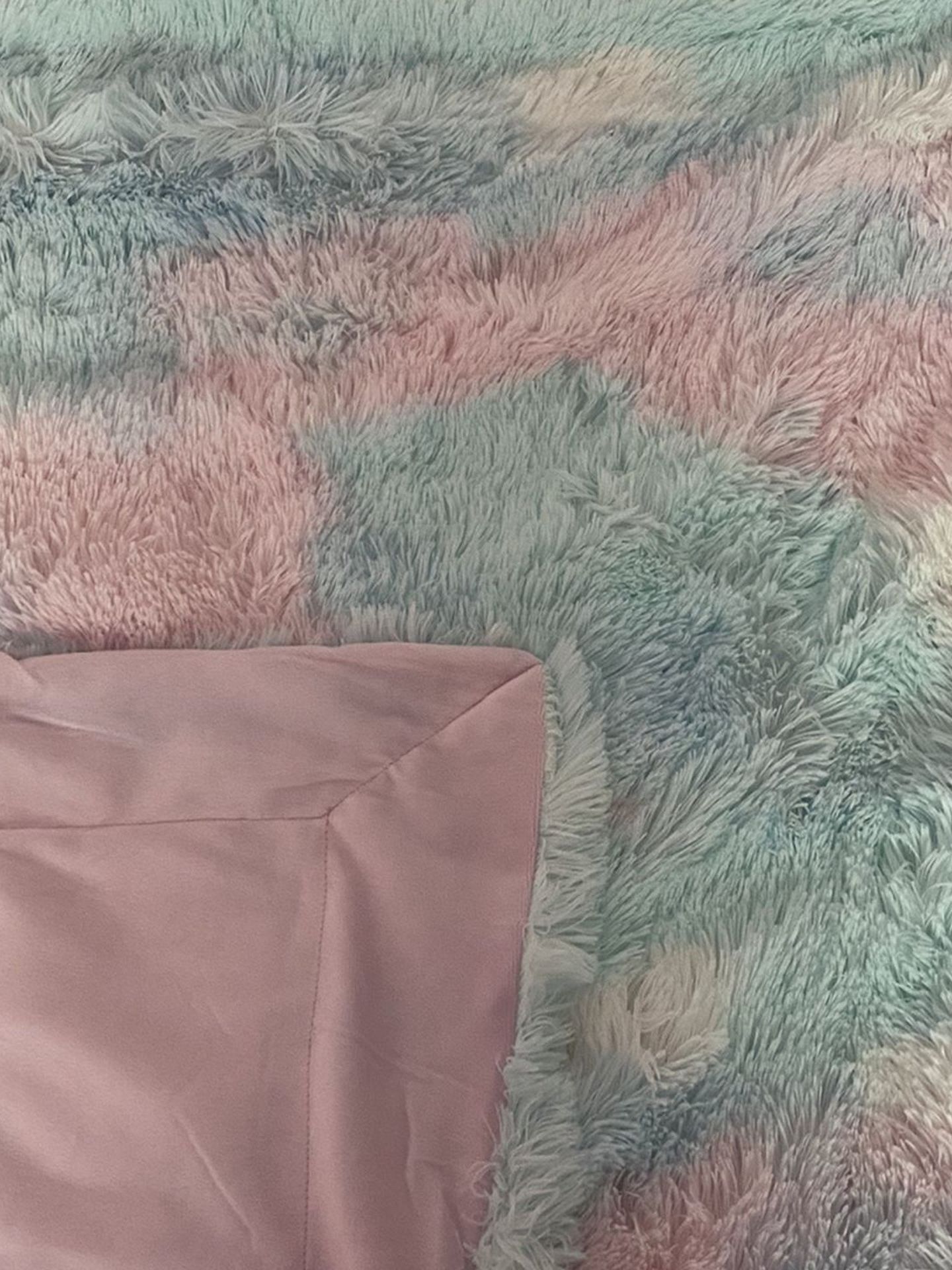 50 X 64 “ Pink And Blue Throw Blanket