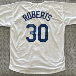 Dave Roberts Signed Los Angeles Dodgers Custom Pro Style Jersey Beckett