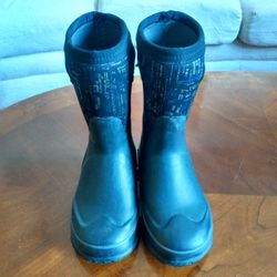 Kids Rain Boots , Size 2, Black