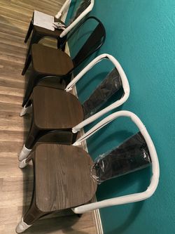 Set of 4 Carlisle High Back Wood Seat Dining