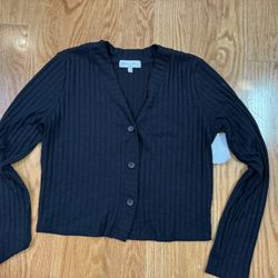 MICHAEL STARS Felice Crop Cardigan Size Medium NWOT Sells For 98.00