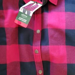 New Orvis Women's FLANNEL PLAID SHIRT Jacket
