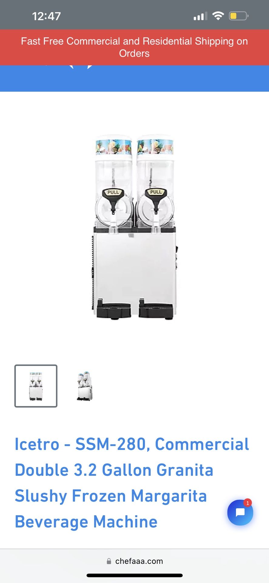 *NIB* Icetro Slushy & Frozen Margarita Maker