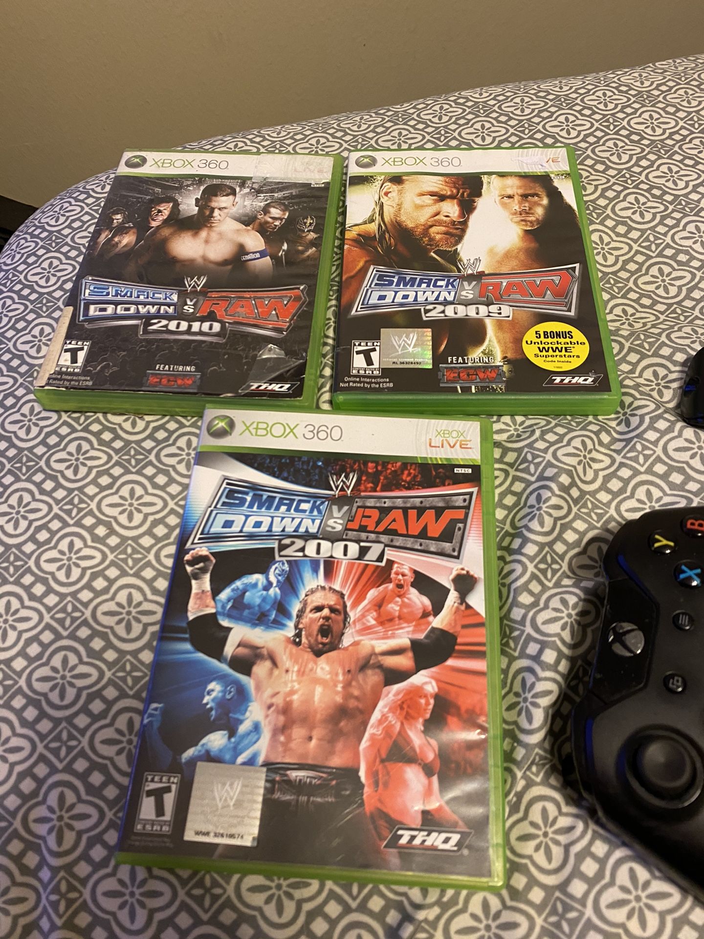 Smackdown vs Raw 3 game lot Xbox 360