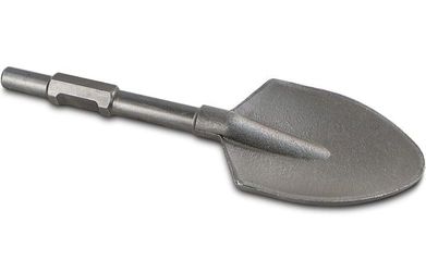 1-1/8" Hex Shank 5" Shovel Width Construction Clay Spade Scoop Shovel Bit for Electric Demolition Jack Hammer w/Carrying Case